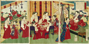 Report: The Whole Nation Living in Perfect Contentment (Empress, Empress Dowager and Court Ladies in Waiting Sewing Pledgets)